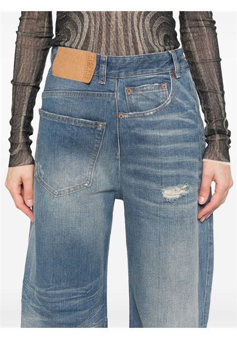 twist wide leg jeans woman blue MM6 MAISON MARGIELA | S52LA0243 M30016961